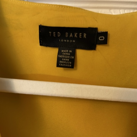 Ted Baker Yellow long sleeve maxi floral dress. Great Condition! - Picture 2 of 3